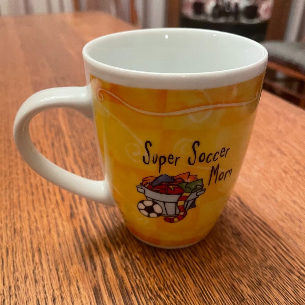 Super Soccer Mom Themed Coffee Cup Mug by History and Heraldry